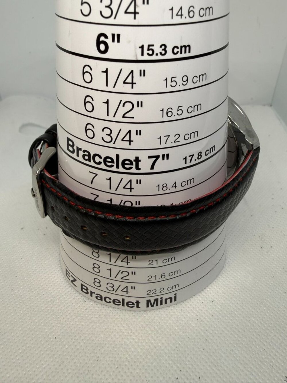 Megir 1010 Men White Dial Red Accent Chronograph Black Tachymeter Quartz Watch - Picture 12 of 12